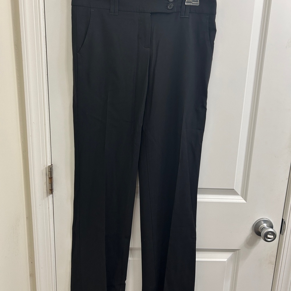 BCBGMaxAzria Black Dress Pants Straight-Leg